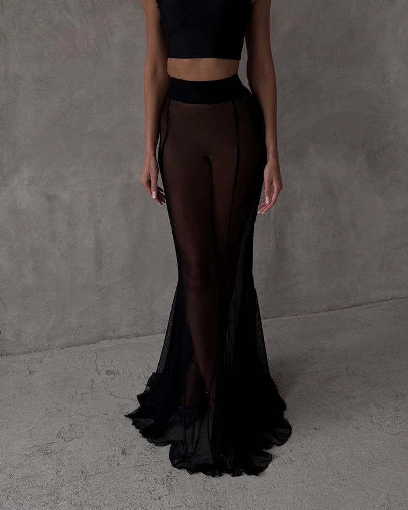 Fashion Jacket & Perspective Skirt Two-Piece Set